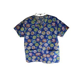Dog Cat Scrub Top Blue M/L Medium 89191